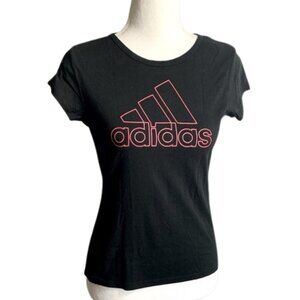 Adidas Black Tee with Red Logo